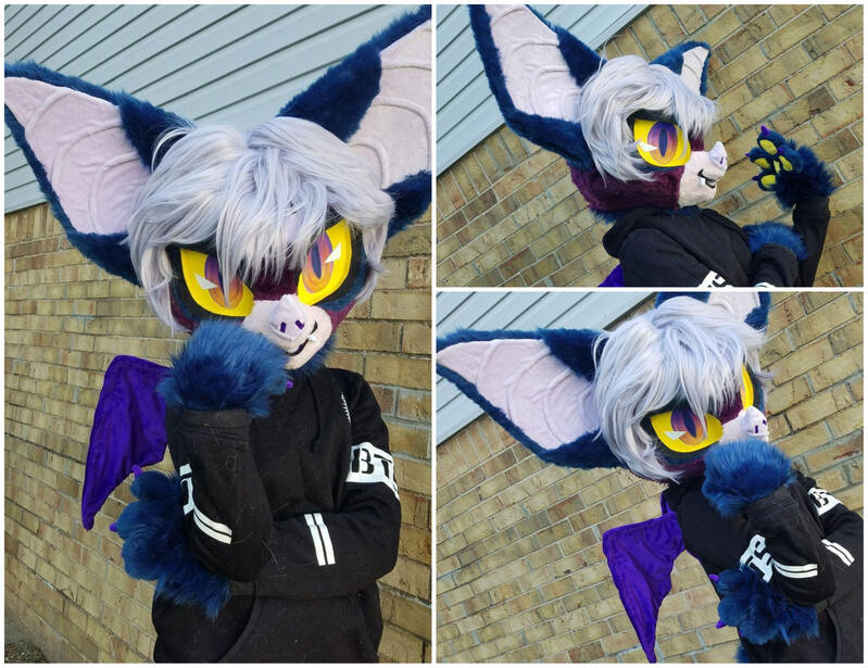 Premade; Collab Kinghime (head sculpt, eyes, installation), Shibeshark (design, wig, wings, furring)