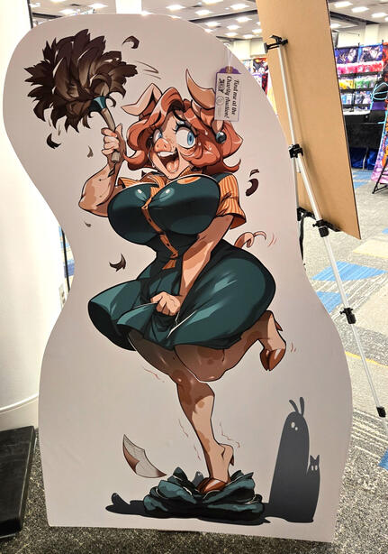 Themed standee I designed for the FWA charity auction
